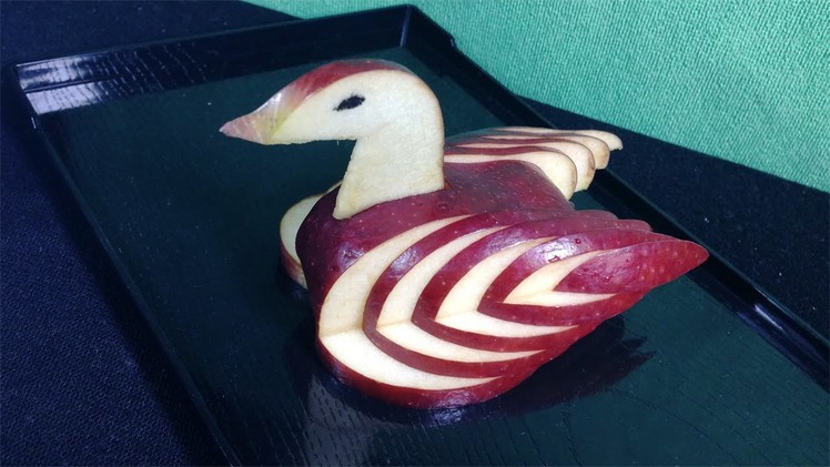 How To Make Apple Swan - Fruit Carving Video For Beginners