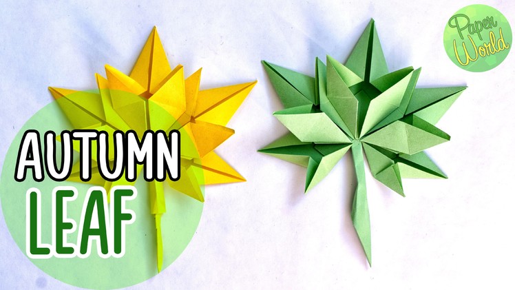How to make AUTUMN LEAF PAPER | Simple ORIGAMI