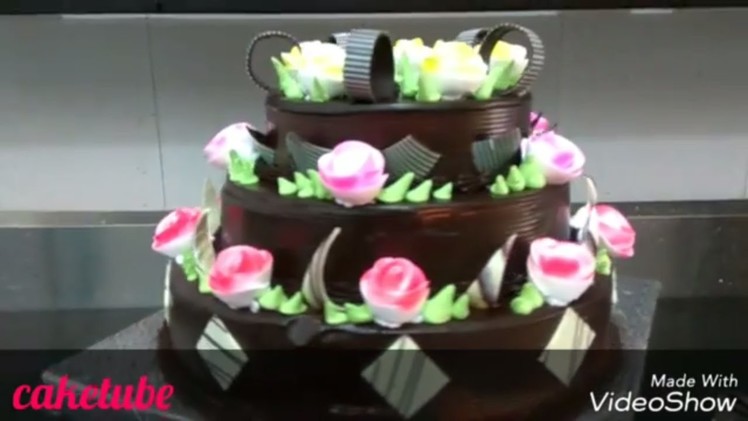How to make chocolate cake | whipped cream recipe | chocolate glaze | garnishing