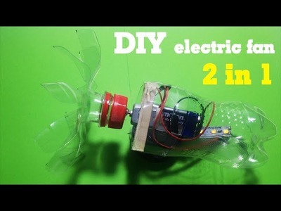 How to make electric fan.led light - Multifunction tool 2 in 1