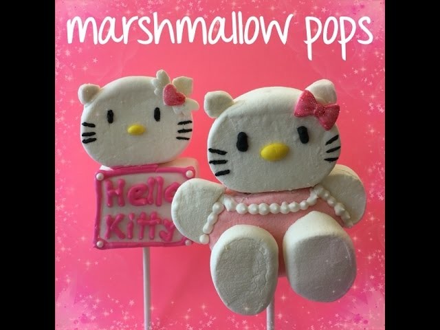 How to make Hello Kitty Marshmallow Pops