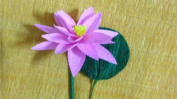 How to Make Lotus Crepe Paper Flowers - Flower Making of Crepe Paper - Paper Flower Tutorial