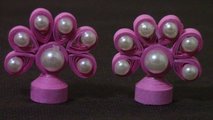 How To Make Quilling Stud Earrings. Design 2.Tutorial