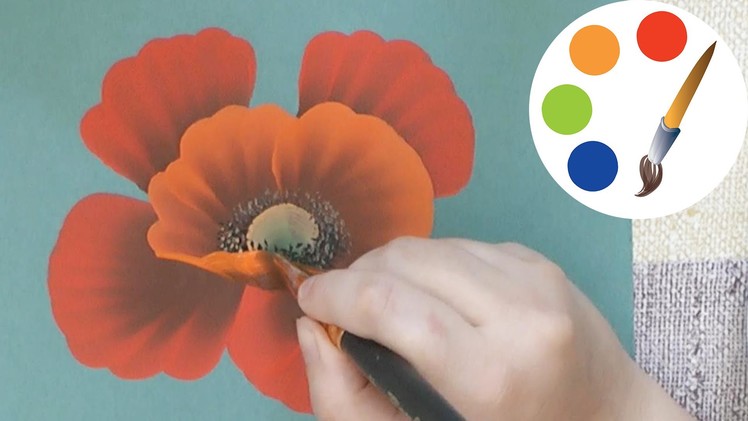 How to Paint a Pretty Poppy Step by Step, cómo pintar de amapola, irishkalia