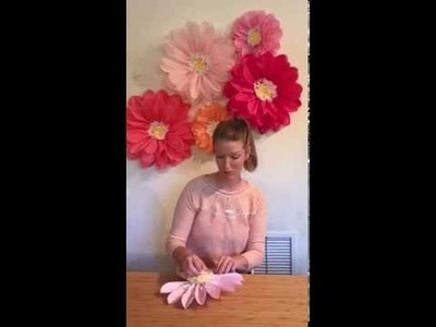 How To: tissue flower backdrop blooming instructions