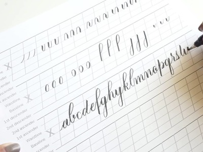 How to write the lowercase alphabet in brush pen calligraphy