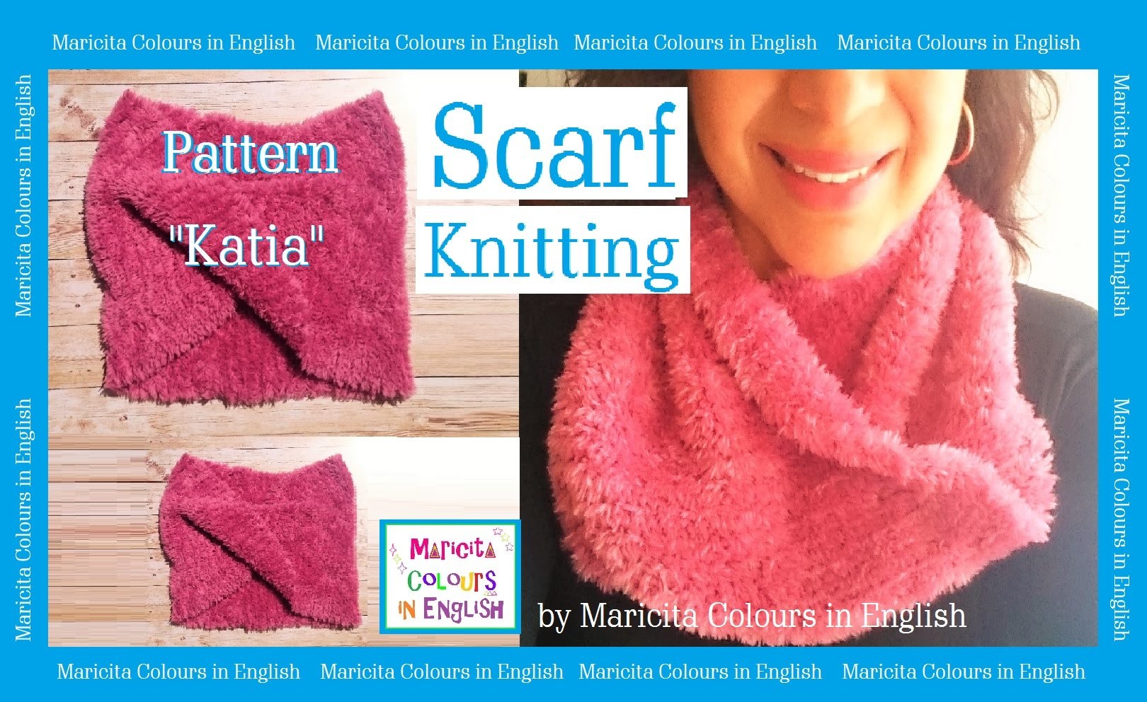 Knitting Cross Scarf Katia by Maricita Colours in English