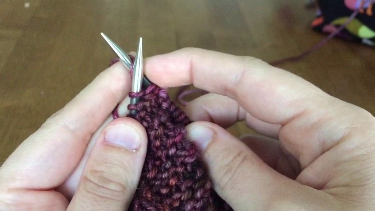 Knitting technique for Crocheters - continental style knit with a speed purl technique