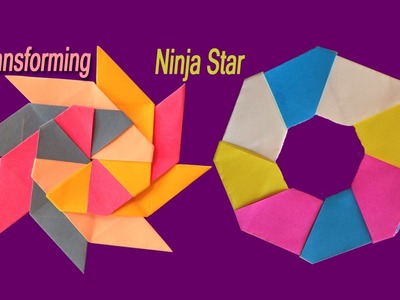 [  Origami ] How To Make a Paper Transforming Ninja Star |  Origami Ninja Star Instructions