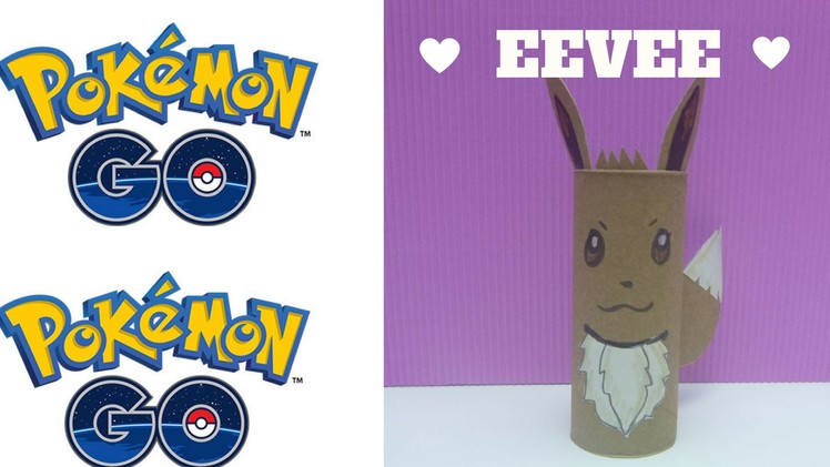 Pokemon Go -  How to Make a Toilet Roll Eevee - Toilet Paper Roll Crafts