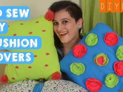 3 Pretty DIY Cushion Covers - No Sew | Easy Room Decor Ideas