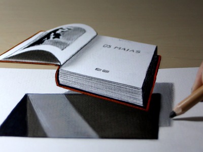 3D Trick Art on Paper, Book out of hole