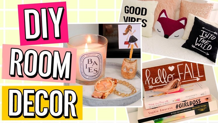 DIY fall ROOM DECOR WITHOUT using ORANGE! Make your room.dorm COZY!