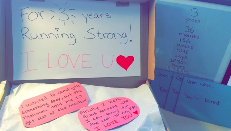 DIY: gift to your lover | Running strong shoebox and special anniversary art gift!!