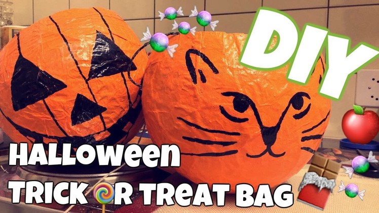 DIY Halloween trick or treat bag - Youtube autumn crafts special