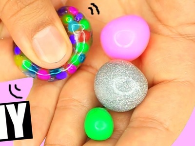 DIY HOW To Make Mini Stress Balls! 4 Different Types of Stress balls! Orbeez and Disco Stress Balls!