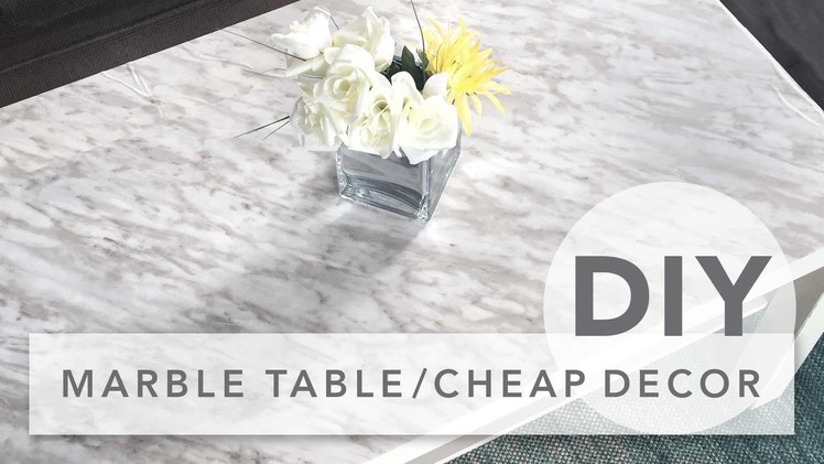 DIY marble table & cheap room decor