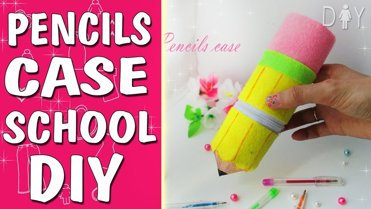 DIY PENCIL CASE. Back to School.From The Toilet Paper Tube & Felt