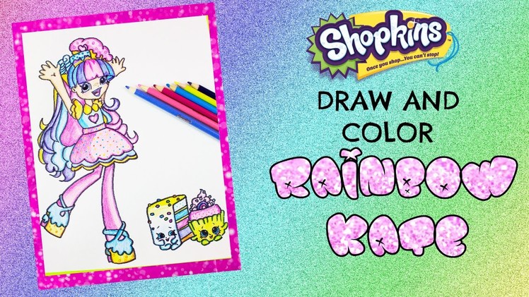 DIY Rainbow Kate Shoppie Doll Drawing Speed Drawing and Color