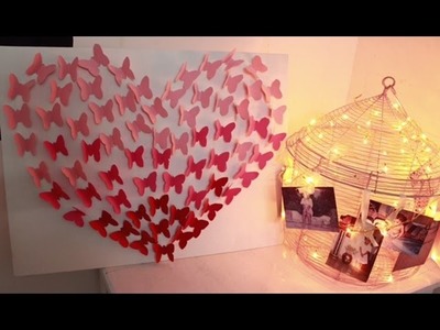 DIY Room Decor | DIY Wall Decor | Butterfly Ombré Heart || DIY Month - Week 2
