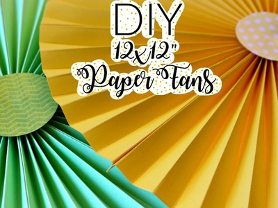 DIY-Super Easy 12x12  Paper Fans-itsmommytime
