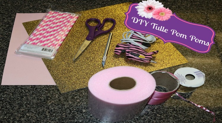DIY Tulle Pom Poms | Princess First Birthday.#creativemommy