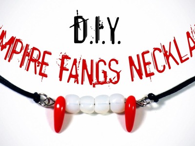 DIY Vampire Fangs Necklace - Halloween Gothic Costume Jewelry