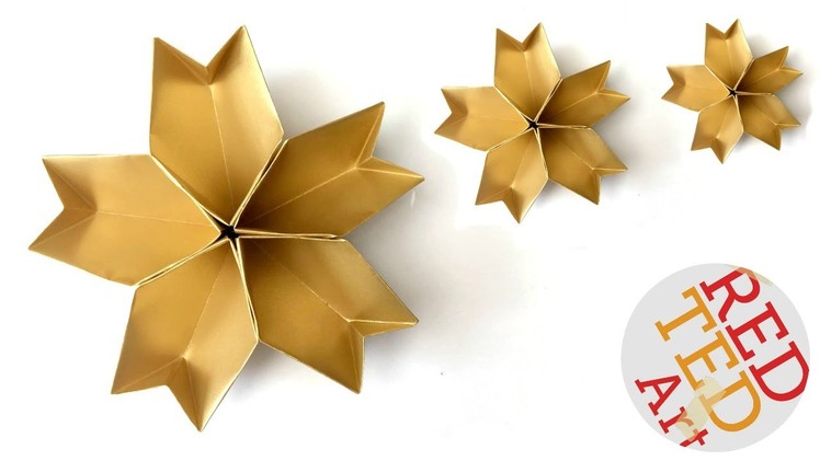 Easy 3D Paper Star Bowl - Origami Star - Party Decor