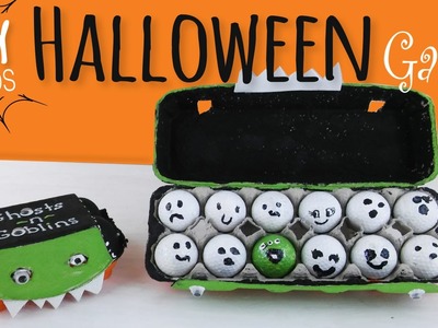 Easy DIY | Halloween Party Game for Kids | Egg Carton & Golf Ball Craft