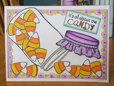 Halloween Candy Corn Card - Paper crafts