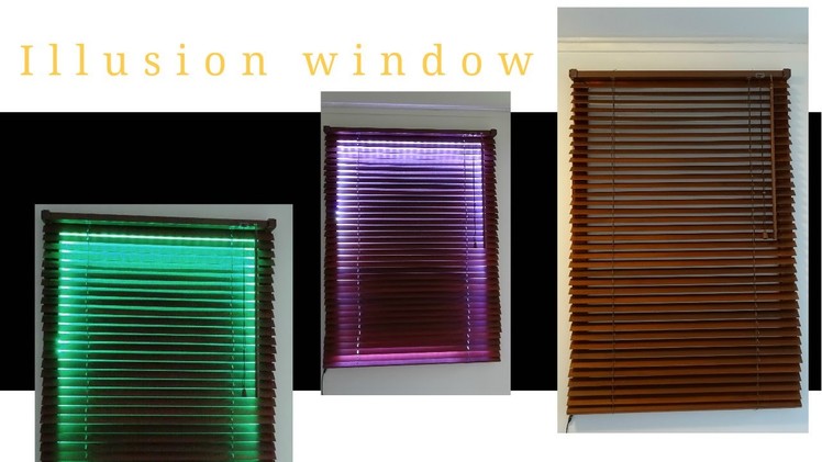 How to create an illusion window with LED and blinds - DIY