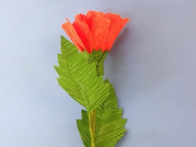How to Make Carnation Crepe Paper Flowers - Flower Making of Crepe Paper - Paper Flower Tutorial