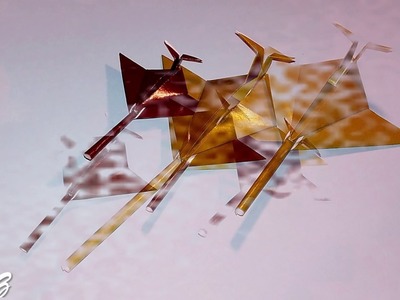 Origami squadron plane. Paper plane.