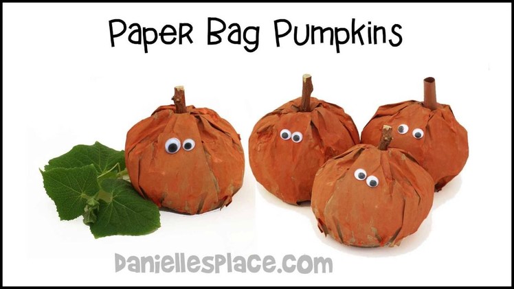 Paper Bag Pumpkins  Fall or Halloween Decoration