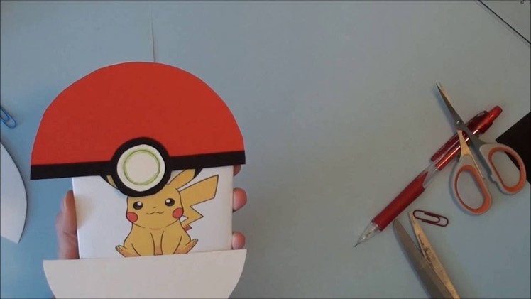 Pokemon Ball card and inside is Pichu DIY