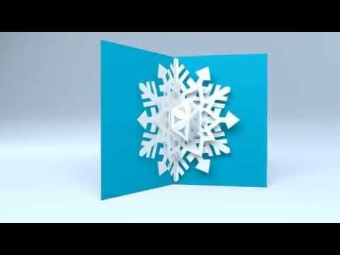 Pop Up Snowflake Holiday Greeting Card by Red Paper Plane