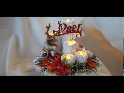 Toilet Paper Roll Christmas Candle Centerpiece