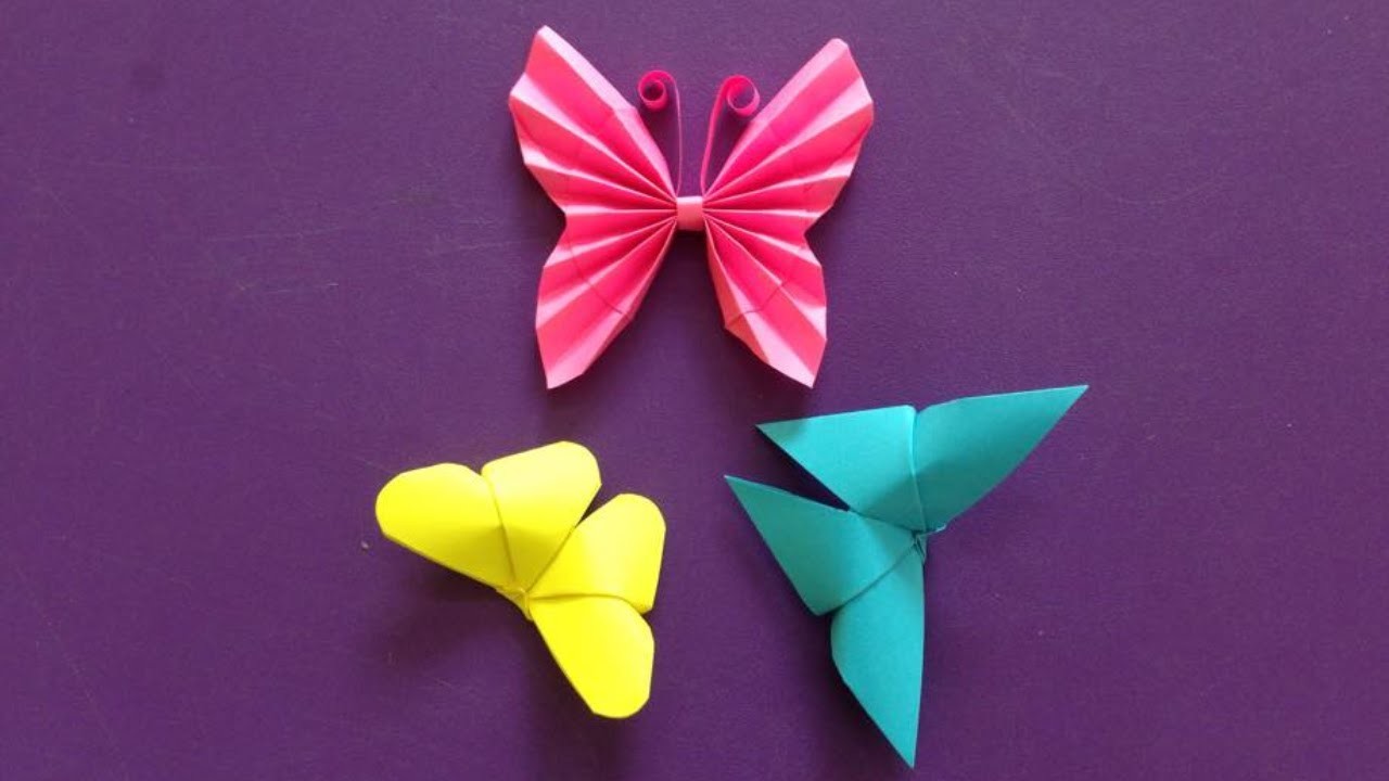 Top 3 paper butterflies super easy to make, | Easy origami for ...