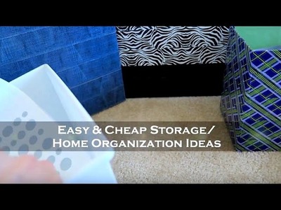 CHEAP Storage & DIY Budget HOME ORGANIZATION Boxes -- DOLLAR Store Items