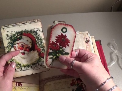 Christmas List Vintage Junk Journal. DT project for Tsunami Rose  SOLD