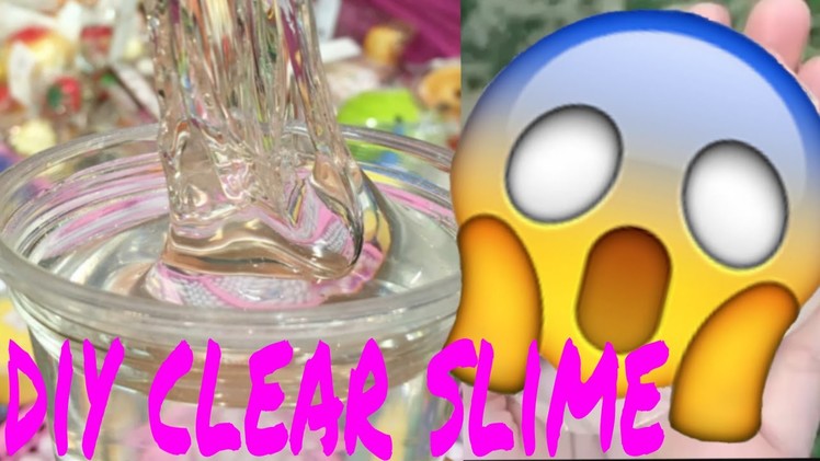Diy clear slime without(borax,detergent,eye drops,cornstarch)