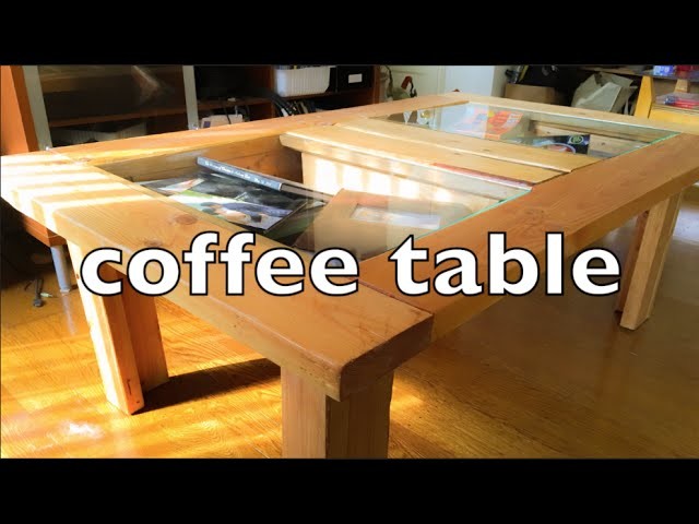 DIY Coffee Table with Glass Top