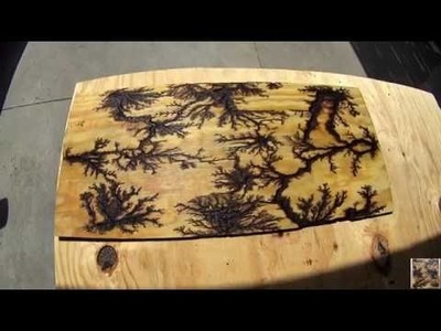 DIY Fractal Burn Using Nails On Sanded Plywood