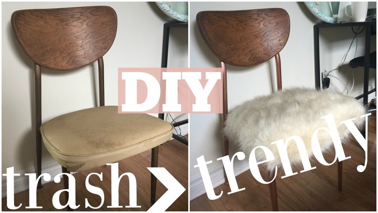 DIY Fur Copper Chair | Makeover