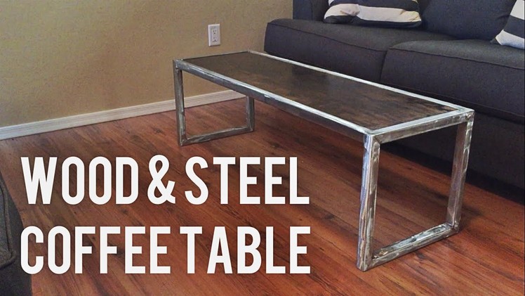 DIY Modern Coffee Table. Wood & Steel