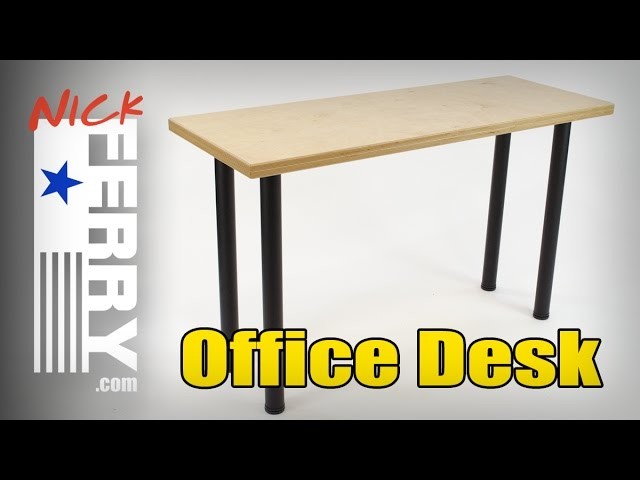 Ⓕ DIY Office Desk w. Baltic Birch Top (ep72)