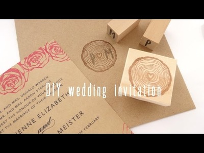 DIY wedding invitation【Japanese Rubber Stamps】
