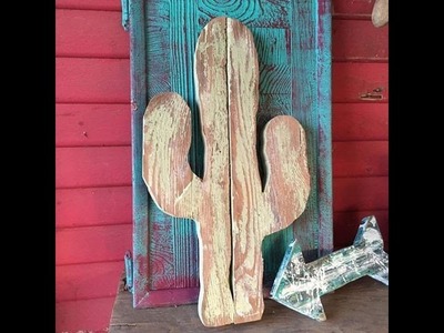 DIY, Wooden Cactus Decor. STEP BY STEP