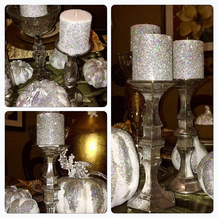 Dollar Tree DIY Faux Mercury Glass Candlestick Holders (Z Gallerie Inspired)