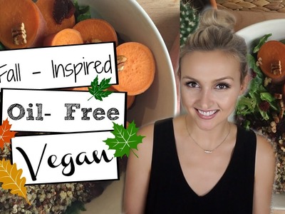 Healthy Fall Salad Recipe w. DIY Orange Thyme Dressing | Oil-Free VEGAN |